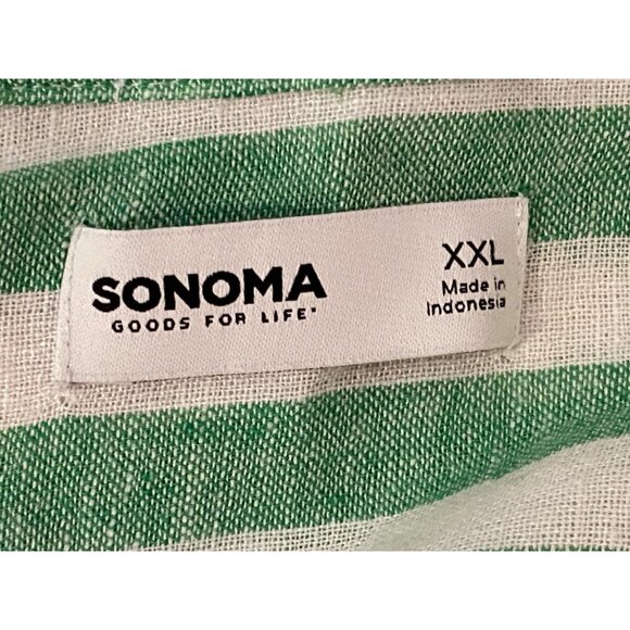 Sonoma Goods For Life blouse top Womens Size XXL Striped Button Down Long Sleeve - Picture 4 of 10